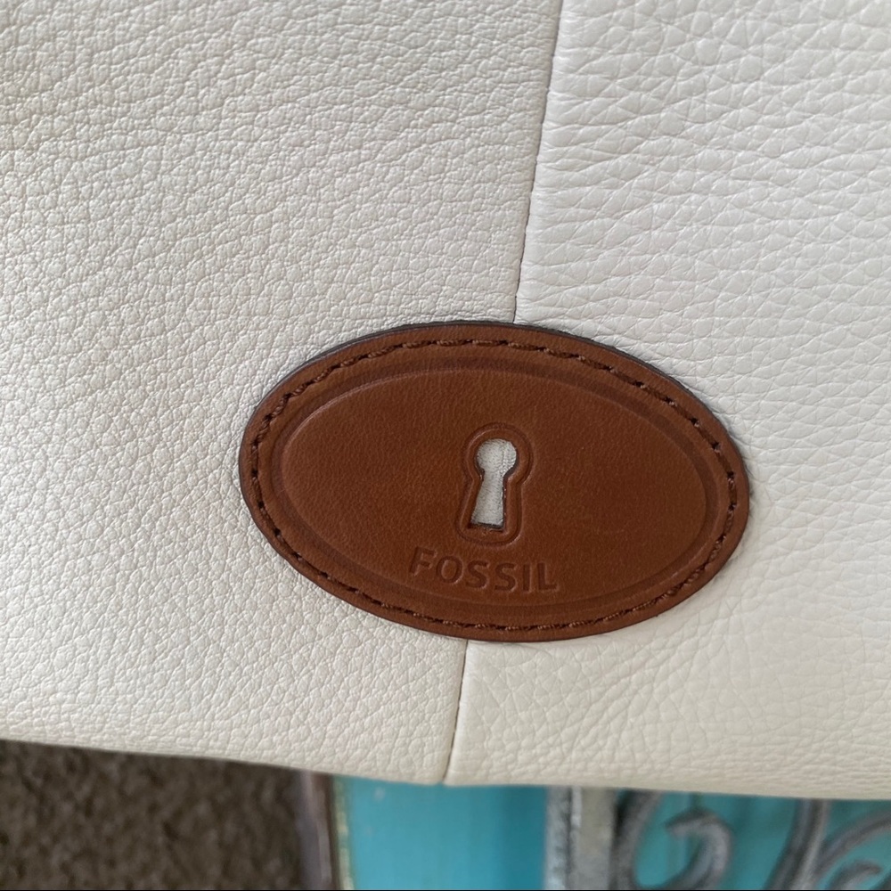 Fossil shoulder purse bag cream tan - Picture 6 of 11